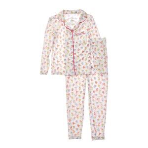 Preppy Goose 2Pc Rainbow Sloth Pajama Set, White